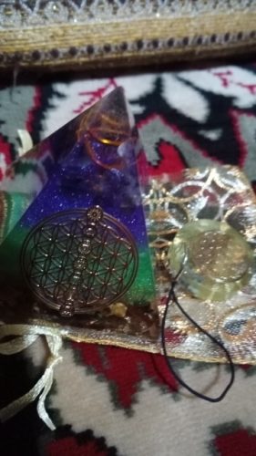 Amethyst Orgonite Resin Pyramid With Copper Coil photo review