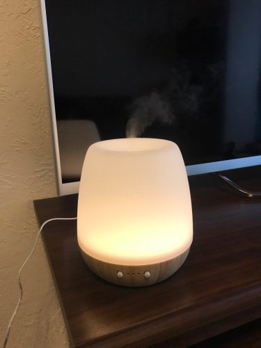 Bamboo Wood and Frosted Glass Aroma Diffuser (CN) photo review