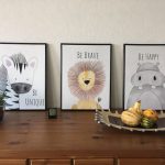 Cute Cartoon Jungle Animals Canvas Posters With Inspirational Words photo review