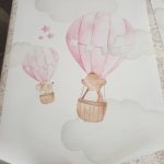 Pink Balloons Baby Girl Posters Printed On Canvas photo review