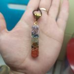 Retro Reiki Colorful Stone Chakra Orgone Pendant photo review