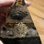 Natural Black Obsidian Orgone Pyramid With Copper Coil photo review