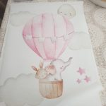 Pink Balloons Baby Girl Posters Printed On Canvas photo review