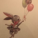 Watercolor Bunny Wall Sticker For Nursery And Daycare photo review