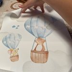 Blue Balloon And Animal Posters On Canvas photo review
