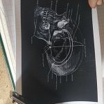 Human Anatomy Prints On Black Canvas photo review