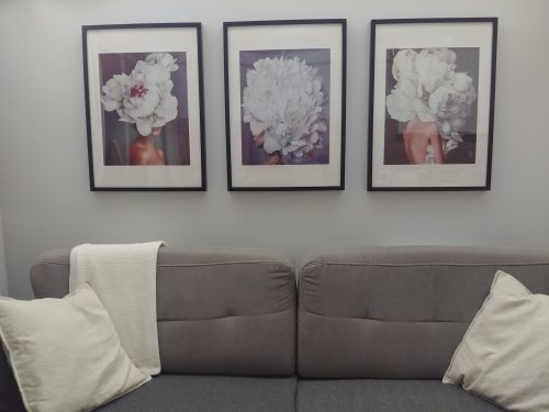 Flowers And Woman Abstract Canvas Wall Art photo review