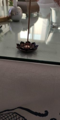 Metallic Lotus Flower Incense Holder photo review