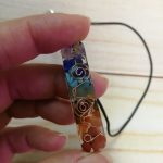 Retro Reiki Colorful Stone Chakra Orgone Pendant photo review