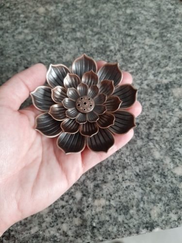 Metallic Lotus Flower Incense Holder photo review