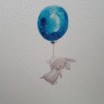 Watercolor Bunny Wall Sticker For Nursery And Daycare photo review