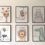 Cute Cartoon Jungle Animals Canvas Posters With Inspirational Words photo review