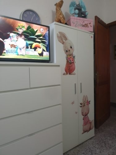 Watercolor Bunny Wall Sticker For Nursery And Daycare photo review