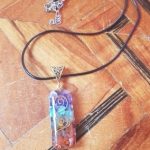 Retro Reiki Colorful Stone Chakra Orgone Pendant photo review