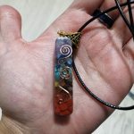 Retro Reiki Colorful Stone Chakra Orgone Pendant photo review