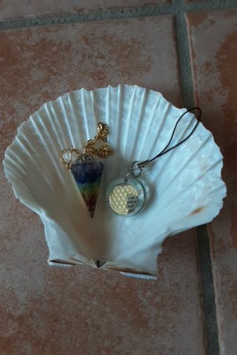 Orgonite Reiki Pendulum Natural Stone Chakra Amulet photo review