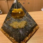 Natural Black Obsidian Orgone Pyramid With Copper Coil photo review