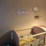 Pink Nursery Poster With Moon Cloud Star photo review