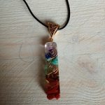 Retro Reiki Colorful Stone Chakra Orgone Pendant photo review