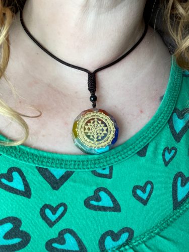 Orgonite Chakra Pendant Sri Yantra photo review