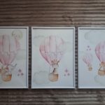 Pink Balloons Baby Girl Posters Printed On Canvas photo review