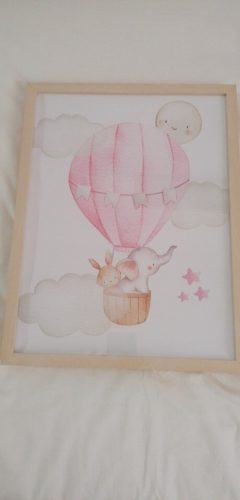Pink Balloons Baby Girl Posters Printed On Canvas photo review