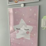 Pink Nursery Poster With Moon Cloud Star photo review