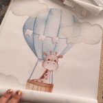 Blue Balloon And Animal Posters On Canvas photo review