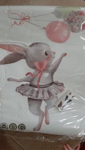 Watercolor Bunny Wall Sticker For Nursery And Daycare photo review