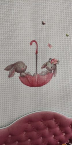 Watercolor Bunny Wall Sticker For Nursery And Daycare photo review
