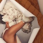 Flowers And Woman Abstract Canvas Wall Art photo review