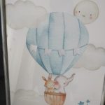 Blue Balloon And Animal Posters On Canvas photo review