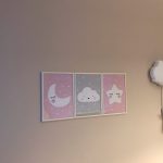 Pink Nursery Poster With Moon Cloud Star photo review