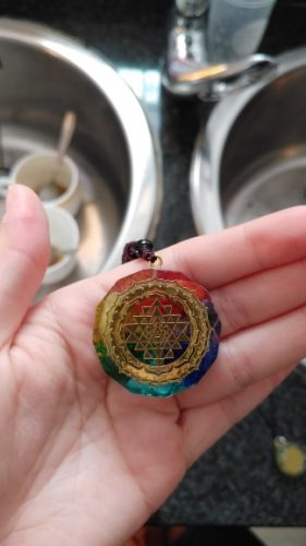 Orgonite Chakra Pendant Sri Yantra photo review