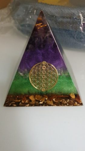 Amethyst Orgonite Resin Pyramid With Copper Coil photo review