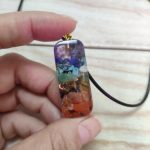 Retro Reiki Colorful Stone Chakra Orgone Pendant photo review