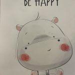 Cute Cartoon Baby Animals Canvas Posters With Inspirational Words photo review
