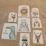 Cute Cartoon Jungle Animals Canvas Posters With Inspirational Words photo review