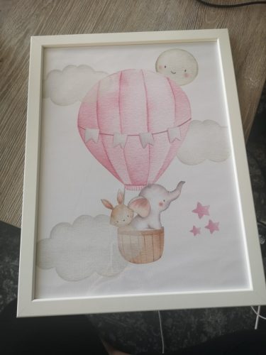 Pink Balloons Baby Girl Posters Printed On Canvas photo review