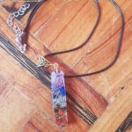 Retro Reiki Colorful Stone Chakra Orgone Pendant photo review