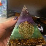 Amethyst Orgonite Resin Pyramid With Copper Coil photo review