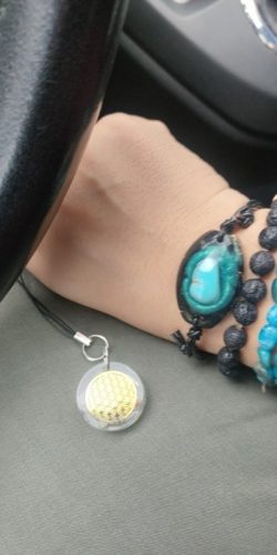 Obsidian And Turquoises Orgonite Energy Bracelet photo review