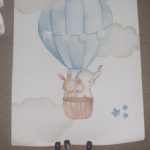 Blue Balloon And Animal Posters On Canvas photo review