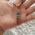 Retro Reiki Colorful Stone Chakra Orgone Pendant photo review