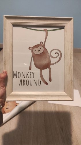 Cute Cartoon Jungle Animals Canvas Posters With Inspirational Words photo review