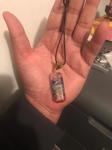 Retro Reiki Colorful Stone Chakra Orgone Pendant photo review