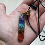 Retro Reiki Colorful Stone Chakra Orgone Pendant photo review