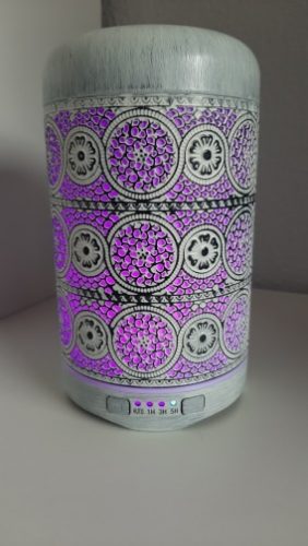 Metal Essential Oils Diffuser 7 Colors Night Light Auto Shut Off photo review