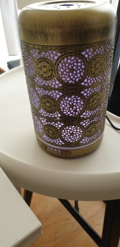 Metal Essential Oils Diffuser 7 Colors Night Light Auto Shut Off photo review