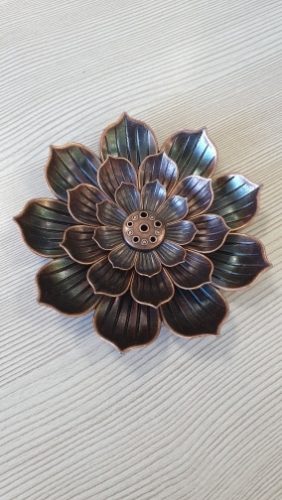 Metallic Lotus Flower Incense Holder photo review